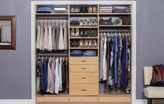 Beautifully installed custom closet by Inspired Spaces
