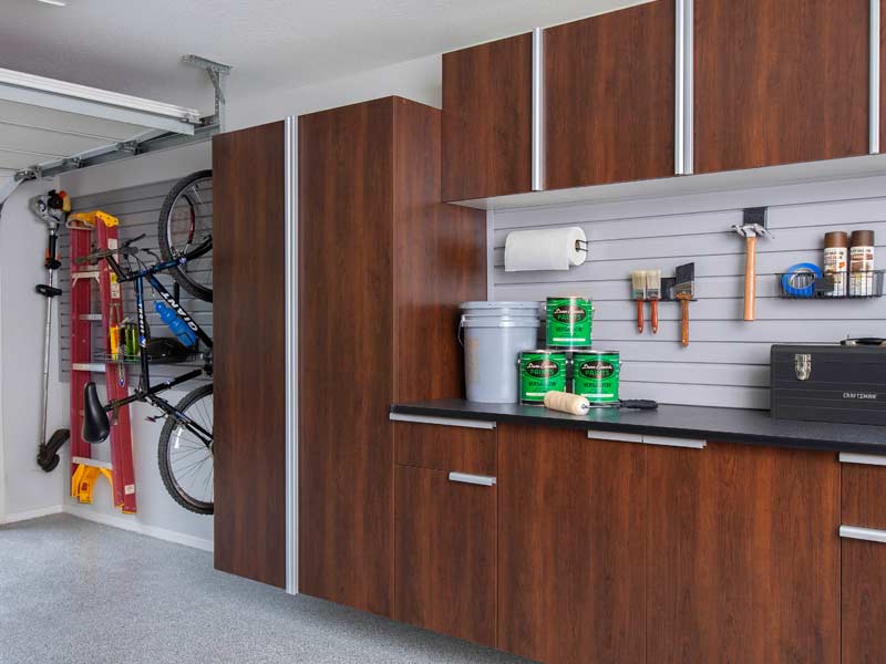 Custom garage storage by Inspired Spaces